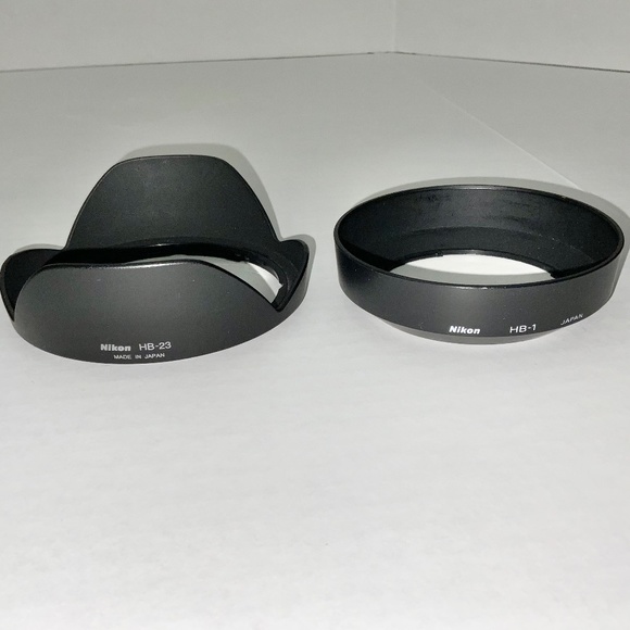 Set of 2 NIKON Lens Hoods - HB-1 & HB-23 Japan - EUC! - Picture 1 of 8